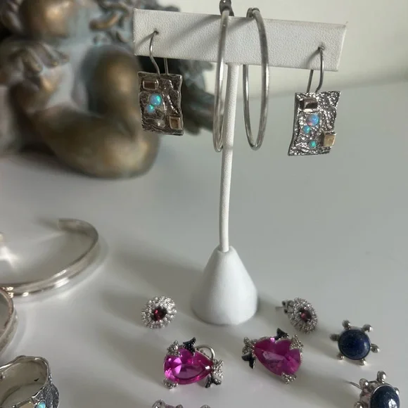 30 PIECE Sterling SILVER Women’s JEWELRY LOT - Picture 5 of 9